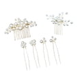 thumbnail image 2 of unbranded 2Ud Peine Y Horquillas De Novia Bridal Hair Comb Con Doradas Para De Peinado, 2 of 6