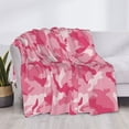 thumbnail image 4 of Throw Blanket for Couch - Pink Camouflage Soft Comfy Lightweight Cozy Warm Throw Blanket, Fuzzy Plush Flannel Blanket & Throws for Sofa and Bed All Season, 4 of 8