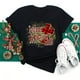 thumbnail image 5 of Ropa Kawaii de Feliz Navidad para mujer, camisa con estampado de patas de perro, camisetas negras de manga corta para mujer, camiseta de Navidad para mujer 2023, 5 of 5