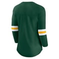 thumbnail image 3 of Women's Fanatics Green Green Bay Packers First Team Arch Logo 3/4 Sleeve T-Shirt, 3 of 3