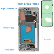 OLED Screen Replacement for Samsung Galaxy NOTE20 5G for Samsung NOTE20 SM-N981U SM-N981U1 LCD Display Digitizer Touch Assembly Support Fingerprint S-Pen (Green Frame+Protector+Adhesive+Tools)