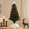 thumbnail image 1 of Northlight Pre-Lit Color Changing Fiber Optic Christmas Tree with Berries - 3' - Multi-color Lights, 1 of 6