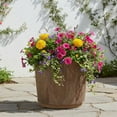 thumbnail image 1 of Better Homes & Gardens 16in Cappriccio Resin Planter, Dark Wood, 1 of 5