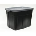 thumbnail image 4 of Rubbermaid Roughneck Tote 18 Gallon Storage Bin Container, Black (6 Pack), 4 of 6