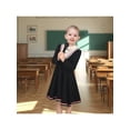 thumbnail image 2 of Sunny Fashion Girls Dress Long Sleeve Black A Line White Collar Button Front School Formal Daily Recital 5 Years, 2 of 8