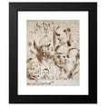 thumbnail image 2 of Giovanni Antonio Burrini 15x18 Black Modern Framed Museum Art Print Titled - Study of Heads (1679), 2 of 5