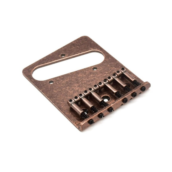 KD By AxLabs Tele®-style 6-Saddle Bridge - String-Through-Body Or Top - Antique Bronze