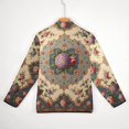 thumbnail image 6 of Colorful Floral Pattern Square Men's Stand Collar Sweater Long Sleeve Clothing Loose Fit Sports Sweater, 6 of 8