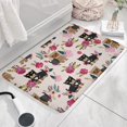thumbnail image 3 of Yorkie and Pioneer Flower Flannel Non Slip Door Rugs,Washable Door Mats Indoor,Decorative Door Mats,Dirt-Resistant and Absorbent Doormat for Entrance,Bedroom,Kitchen,Bathroom,31.5x17in(80x43cm), 3 of 4