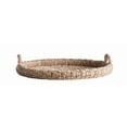 thumbnail image 1 of Creative Co-Op Round Braided Bankuan Tray with Handles, 1 of 3