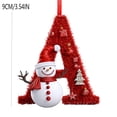 thumbnail image 2 of LEFXSMR Christmas Letter Ornaments, 3.54" Snowman Red Alphabet Initial Ornaments, Letters Christmas Tree Decorations Party Gifts DIY Decor, 2 of 7