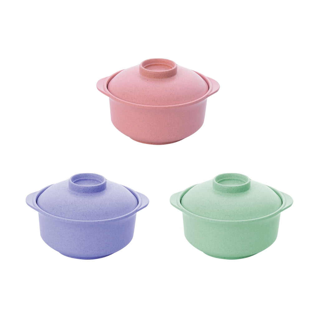 Hi.FANCY Instant noodles bowl,Japanese style noodles bowl,Ramen bowl with lid,Noodle soup bowl,Rice ramen bowl (Random Color)