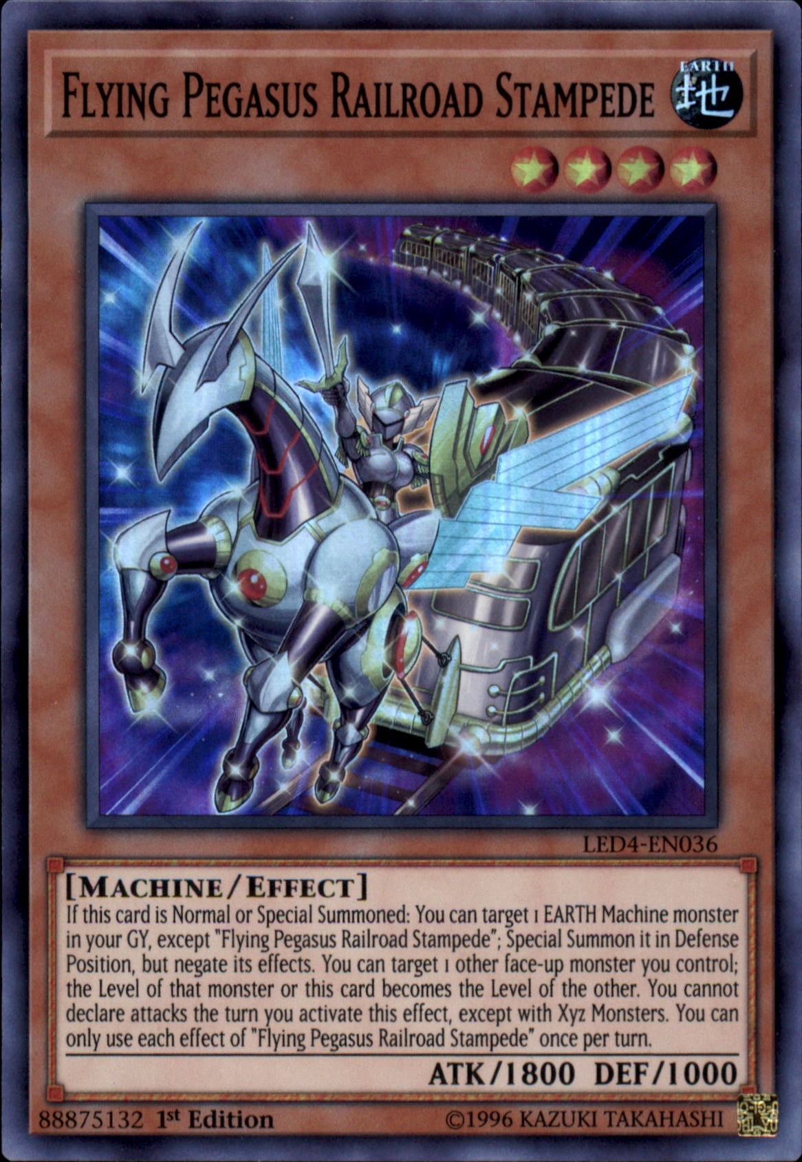 YuGiOh Flying Pegasus Railroad Stampede LED4EN036