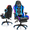 Blue, variant on Mr IRONSTONE RGB Gaming Chair with Bluetooth Speakers, Ergonomic 7-Point Massage Computer Chair with Footrest, White/Black