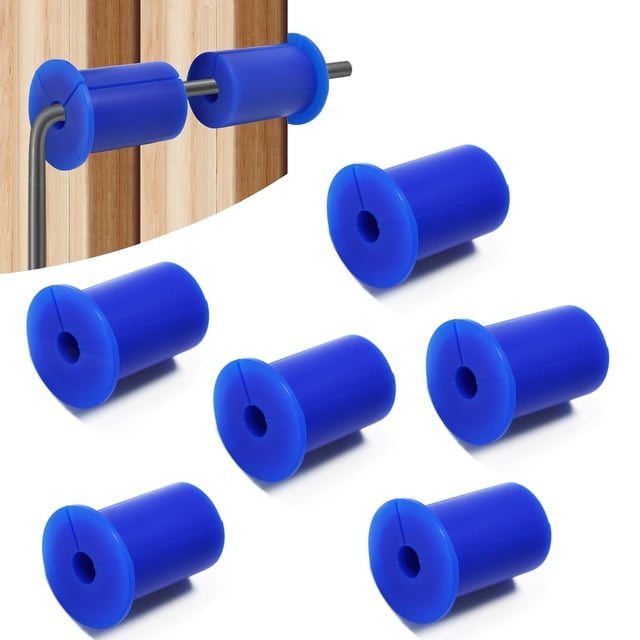 6 PCS Starlink Wall Grommets Kit 1" Silicone Wall Bushing-Waterproof Drywall Tv Cord Pass Through Split Rubber Cable Grommet for Starlink Dishy Ethernet Cables Router (Blue 1-1/4" Height) Blue-6 DH