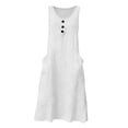 thumbnail image 5 of aohooy Summer Dress for Women 2026 Sleeveless Cotton Maxi Tunic Dresses Flowy Swing Casual Vacation Tank Sundress with Pockets White,S, 5 of 5