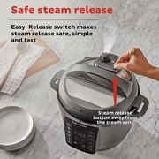 Instant Pot Duo Multi-Cooker Rio 112-0312-01 - 6 Qt, Dishwasher Safe Parts, Black