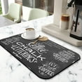 thumbnail image 2 of Chalkboard Design Coffee Maker Mat Diatom Mud Made, Absorbent, Waterproof - Safeguard Countertops From Spills & Stains, 19.5x12in, 2 of 7