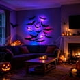 thumbnail image 5 of Qocolcyl 12 Pack Halloween Bats Wall Decor Halloween Decorations Indoor | Removable Lighted 3D Bats Stickers Assorted Size for Window Bedroom Party Walls Mirrors Front Door Outdoor Decor, 5 of 8