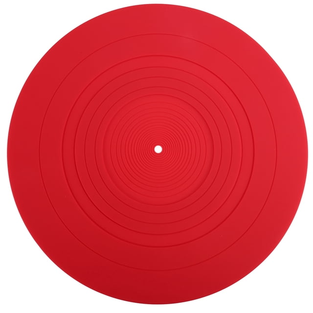 Alfombrilla de Silicona para Tocadiscos de 295 mm, Alfombrilla Antivibración, Alfombrilla Deslizante para LP, Accesorio de Repuesto de Audio A