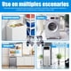 thumbnail image 2 of Base Lavadora Ajustable, Base Lavadora de Doble Tubos Ajustable, Lavadora Multifuncional Refrigerador, para Secadora, Lavadora, Refrigerador (8 Patas + 4 Ruedas, Gris), 2 of 7