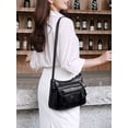thumbnail image 3 of Bolso de hombro para mujer Cuero de PU Bolsillo con cremallera múltiple Correa ajustable Monede MABOTO Bolso de hombro de mujer, 3 of 7