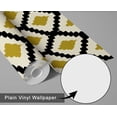 thumbnail image 6 of S4Sassy Modern Ikat Diamond Wallpaper - Yellow Bohemian Wall Covering, 25" X 240" Self-Adhesive Vinyl Walls Paper, Decorative Wallwrap, Easy Diy Walls Covering For Bedroom, Cabinets, Living Spaces, 6 of 9