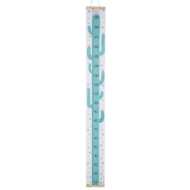 Kids Growth Chart Wood Frame Canvas Height Measurement Ruler from Baby to Adult for Child‘s Room Decoration-Christmas Tree