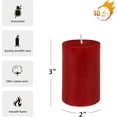 thumbnail image 4 of Bougie Pilier Rouge 2 Pouces Diamètre x 3 Pouces H, 4 of 5