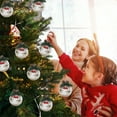thumbnail image 6 of NWOKYZGH 3Pcs Christmas Ball Ornaments Rustic Christmas Ornaments Plaid Foam Burlap Ornament Xmas Tree Hanging Decorations for Party Anniversary Decor, 6 of 6