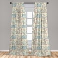 thumbnail image 5 of Ambesonne Hen and Chicks Curtains, Animal Mother, Pair of 28"x84", Eggshell Multicolor, 5 of 5