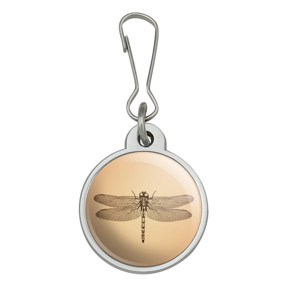 Dragonfly Vintage Insect Jacket Handbag Purse Luggage Backpack Zipper Pull Charm