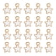 thumbnail image 1 of Uxcell 40 Paquete de Colgantes de Estrella, Colgantes Baño de Oro DIY, 6x8mm, Blanco, 1 of 6