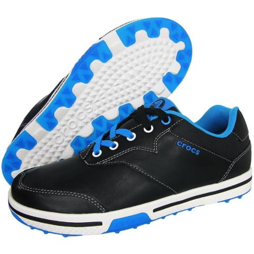 Crocs Men's Preston Lightweight Spikeless Golf - 7.5 Med Black/Blue Walmart.com