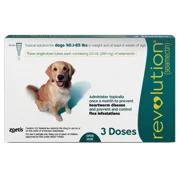 Revolution (Selamectin) Topical Solution for Dogs, 40.1-85 lbs, (Teal Box), Protects Against Fleas, Ticks, Ear Mites, Heartworm Disease, and Sarcoptes Mites