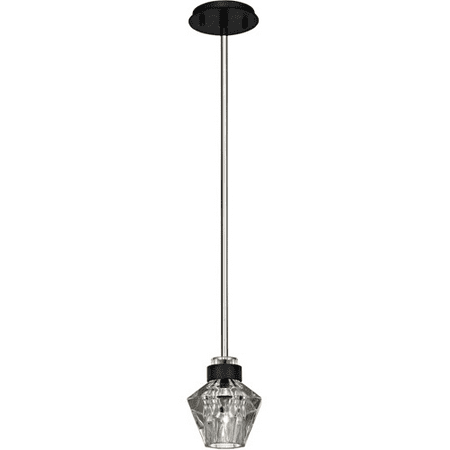 - RLA Troy RL-178998 Mini Pendants Forged Iron and Polished Nickel Hand-Worked Iron and Pressed Glass Faction