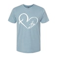 thumbnail image 2 of Wild Bobby Heart Made Of Faith Inspirational/Christian Men Premium Tri Blend Tee, Denim, Small, 2 of 5