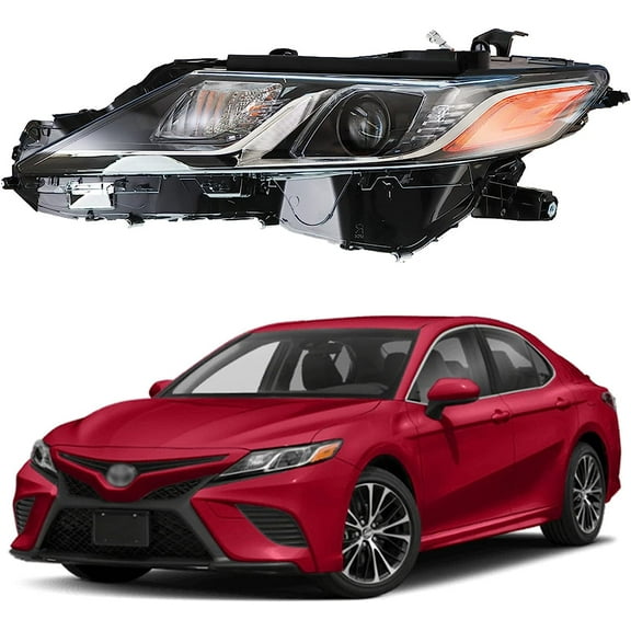 EPOTOOR Headlights Replacement for 2018 2019 Toyota Camry L LE SE LED Projector Headlights Left Side(Driver Side)