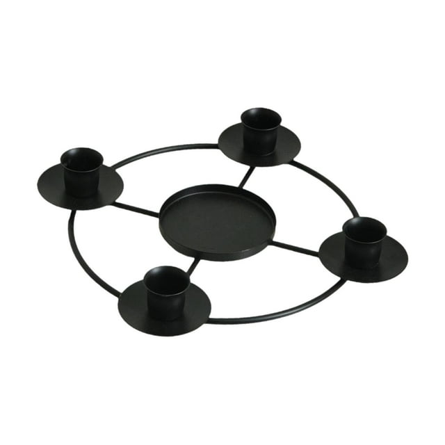 Anillo de corona de Adviento para velas de ciruelo, adorno de escritorio, sencillo y elegante, decorativo. Negro
