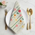 thumbnail image 2 of Green Spring Floral Cloth Napkins, Colorful Summer Flowers Vintage Botanical Washable and Reusable Dinner Napkins Set of 2, Table Napkin for Kitchen Party Birthday Wedding Hotel Housewarming 20"x20", 2 of 9