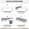 thumbnail image 4 of TAOCOCO Stretch Dining Bench Cover, Anti-Dust Long Bench Cushion Cover Washable Bench Slipcover Rectangle Table Bench Seat Protector for Bedroom, Kitchen, Hotel,Banquet - Black, 4 of 8