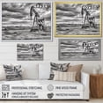 thumbnail image 4 of Designart "Monochrome Fields Of Oil Drilling Rigs" Oil Rigs / Fields Canvas Wall Art, 4 of 7