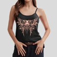 thumbnail image 2 of Unir Women's Gothic Butterfly Print Cotton Cami Top Spaghetti Strap Casual Tank, 1 Piece, S-XL Plus Size Friendly, 2 of 5