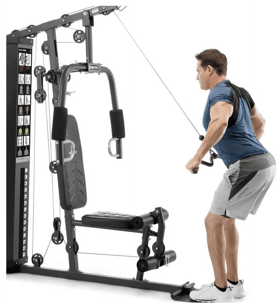 Marcy 150lb Stack Home Gym Station, Strength Training Exercises for Total Body (MWM-4965)