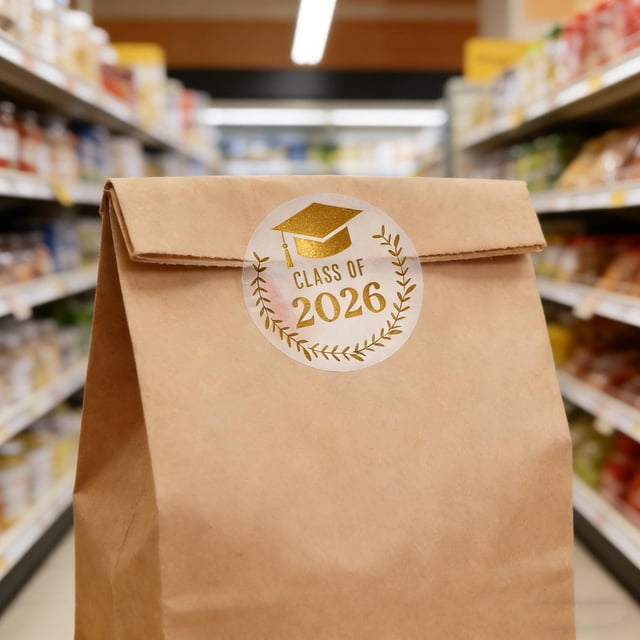 Houderco 10Ud Adhesivos De Gorro Dorado Para Graduación Perfectos Para Decorar Autos Y Regalos
