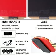 DHS 4002 Ping Pong Paddles Professional Table Tennis Racket with Hurricane Rubber Carrying Case - ITTF المطاط المعتمد للعب البطولة