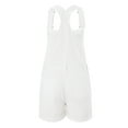 thumbnail image 6 of Michellecmm Women's Denim Classic Adjustable Straps Cuffed Hem Bib Overalls Casual Rolled Shortalls S-2XL, 6 of 9