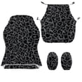 thumbnail image 5 of SCRAWLGOD Leopard Print Gray Black 4 PCS Gaming Chair Covers Stretchable Computer Chair Cover with Armrest Slipcovers Anti-Slip Universal Rotating Armchair Covers, 5 of 7