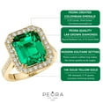 thumbnail image 4 of PEORA 6 Carats Created Colombian Emerald Lab Grown Diamond Ring in 14K Yellow Gold, Emerald Cut, Size 6.5, 4 of 5