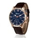 thumbnail image 1 of Reloj de cuarzo para hombre, reloj de pulsera analógico de aleación de cuero y cuarzo para hombre., 1 of 1